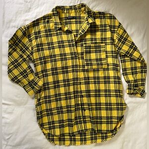 Cotton On Yellow and Black Plaid Flannel